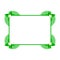 Green Square Summer Frame or Border. Vector Design Elements Set for You Design