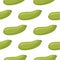 Green squash seamless pattern. Fresh plants background.