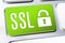 Green SSL Button With Lock On A Keyboard, Secure Internet Concept