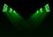 Green stage lights background