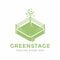 Green stage logo design template