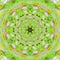 Green star mandala, effect tile in green and yellow ligth colors
