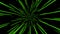 Green star trails or starlights, wide angle 3d animation