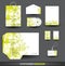 Green Stationery design set