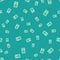 Green Stereo speaker icon isolated seamless pattern on green background. Sound system speakers. Music icon. Musical