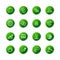 Green sticker business icons