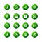 Green sticker document icons