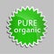 Green sticker Pure organic.