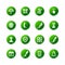 Green sticker software icons