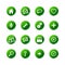 Green sticker web icons