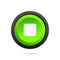 green stop push button icon vector symbol