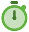 Green stopwatch, icon