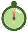 Green stopwatch, icon