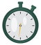 Green stopwatch, icon