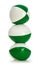 Green stress balls isolated