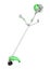 Green string trimmer on white background