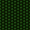 Green stripe shamrocks on black background. vector seamless pattern