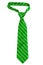 Green striped necktie