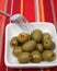 Green stuffed olives