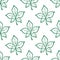 Green stylized chestnut leaves seamless background