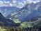 The green subalpine valley of the Melchtal or Melch valley along the river Grosse Melchaa in the Uri Alps mountain massif, Kerns