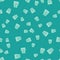 Green Subpoena icon isolated seamless pattern on green background. The arrest warrant, police report, subpoena. Justice
