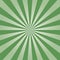 Green Sunburst pattern. Vector illustration.
