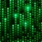 Green symbols of matrix binary code on black background, digital seamless pattern