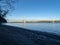 Green tacoma narrows bridge under blue sky