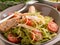 Green tagliatelle with norway lobster