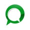 Green Talk Bubble Chat Forum Symbol Logo Design