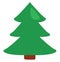 Green tall pine tree, icon