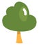 Green tall tree, icon