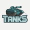 Green Tanks Color Logo Illustration Design