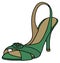 Green tape sandal