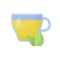 Green tea cup flat icon