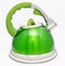 Green tea kettle isolated on white