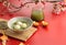 Green Tea Tang Yuan Tangyuan, Sweet Mochi Rice Dumpling Food for Winter Solstice