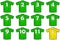 Green team shirts