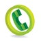 Green telephone symbol