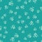 Green Television report icon isolated seamless pattern on green background. TV news. Vector