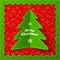 Green textile applique Christmas tree