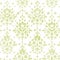 Green textile damask flower seamless pattern