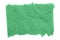 Green textured wrinkled torn rectangle paper banner