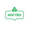green thin line simple meat free icon