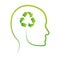 Green think clean the world icon