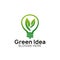 green think idea logo design template. bulb icon symbol design