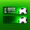 Green Ticket For Visit Soccer Season Match Vector