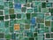 Green tile background