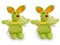 Green tiny rabbits ornamental